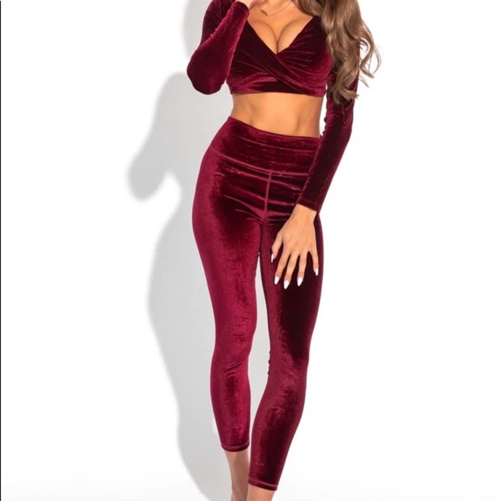 Agent 84 Velour Top and Bottom Set